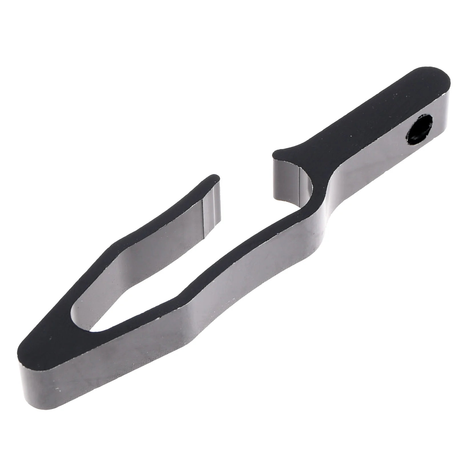 Uchwyt linek / przewodu hamulcowego uniwersalny aluminium CNC anoda czarny V2 Racing Force — ujęcie 2
