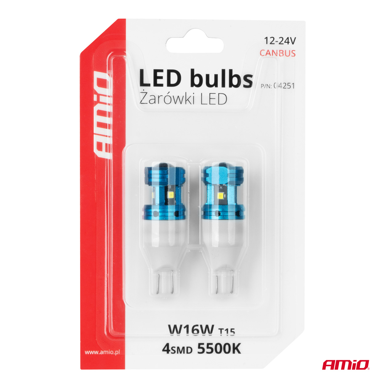 Żarówki LED CANBUS T15 W16W 4SMD 1860XS White 12 V 24 V — ujęcie 5