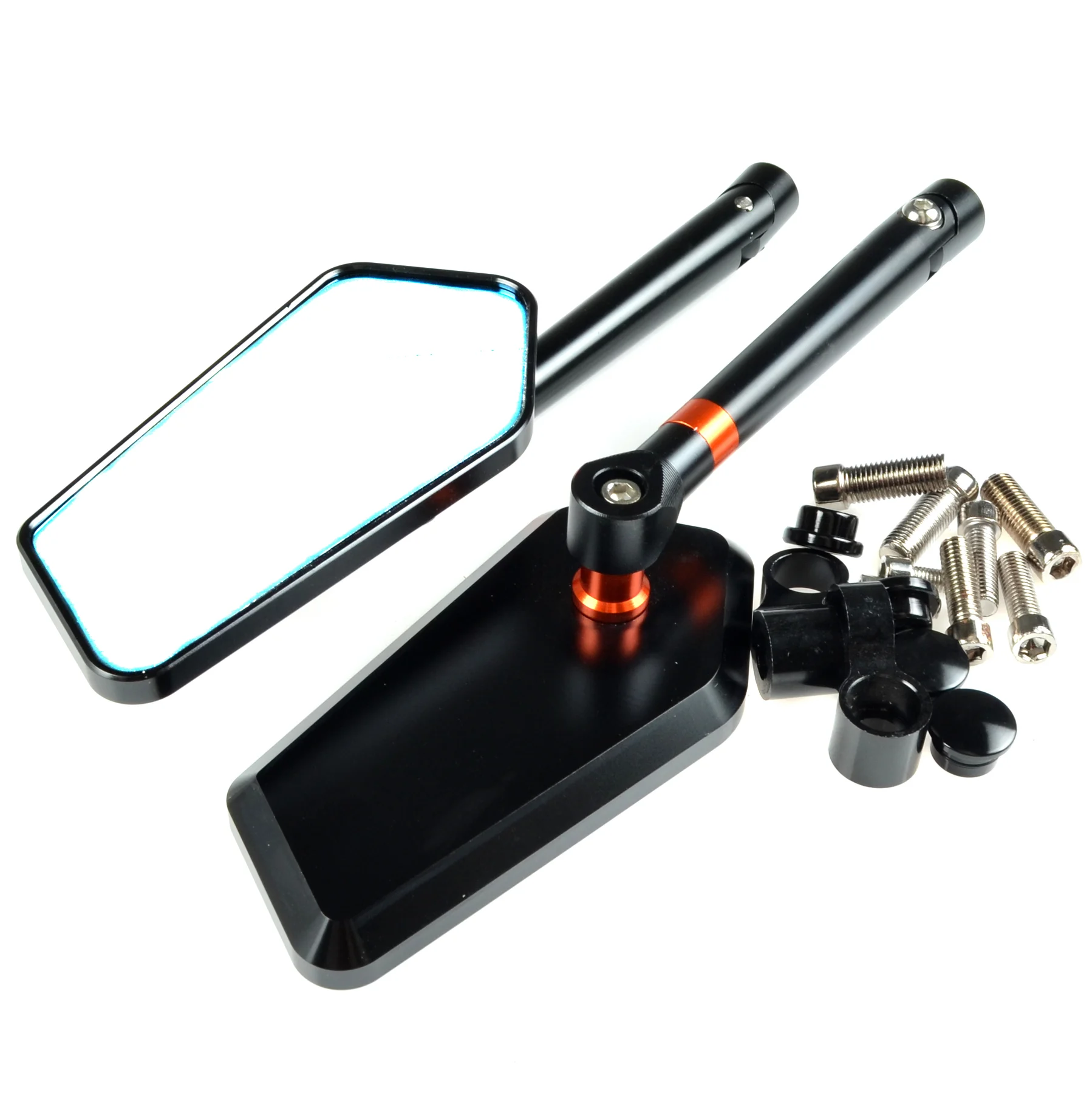 Lusterko czarne Evo V2 aluminium Replika kpl. — ujęcie 1