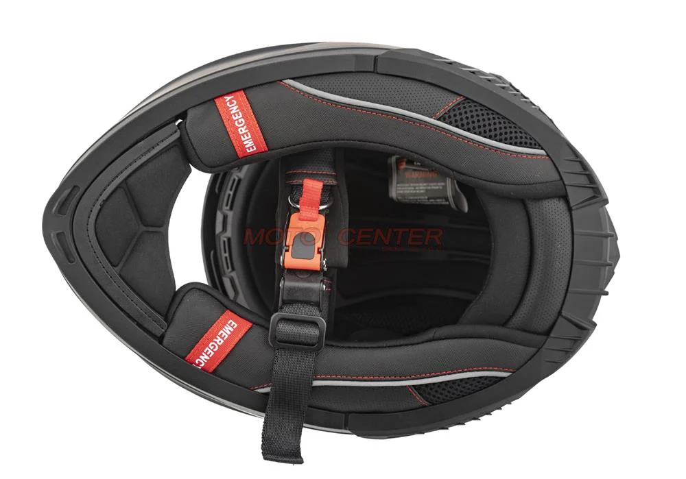 Kask zamknięty z blendą i lampą LED BLEXX FF953 czarny mat L ECER22.06 — ujęcie 9