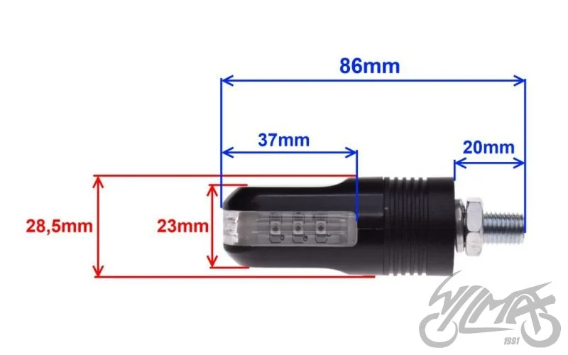 Kierunkowskazy LED 12 V AM1385 — para — ujęcie 2
