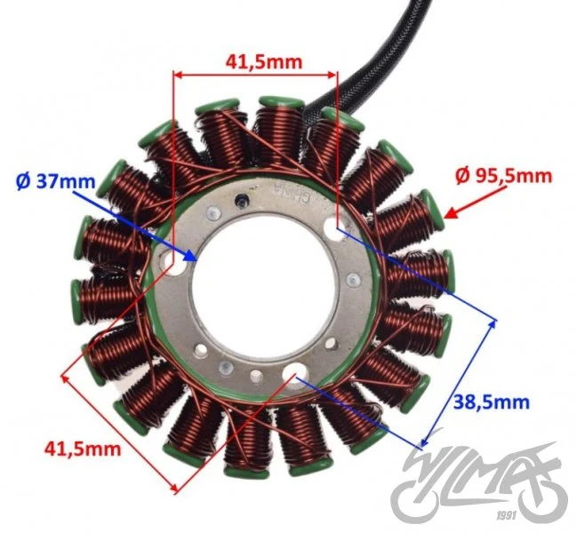 Stator 18 cewek do Piaggio MP3 400 / MP3 500 — ujęcie 2
