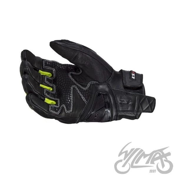 Rękawice motocyklowe LS2 Spark 2 męskie — czarny / żółty H-V — rozmiar L — ujęcie 2