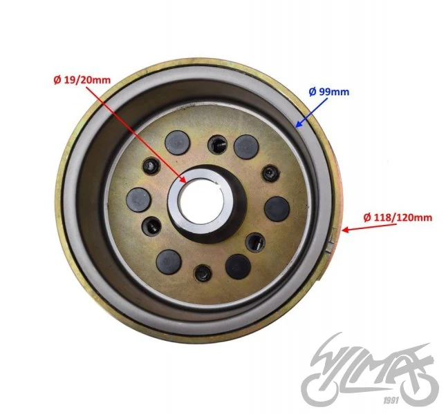 Koło magnesowe do Yamahy YBR125 — Derbi Senda / Yamaha YBR 125 — ujęcie 2