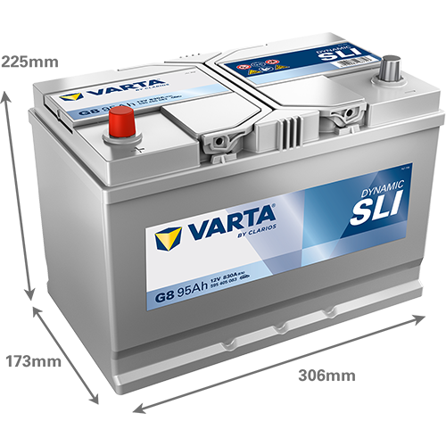 Akumulator 95 Ah 830A 306×173×225/L+ Varta 595405083K262 — ujęcie 2