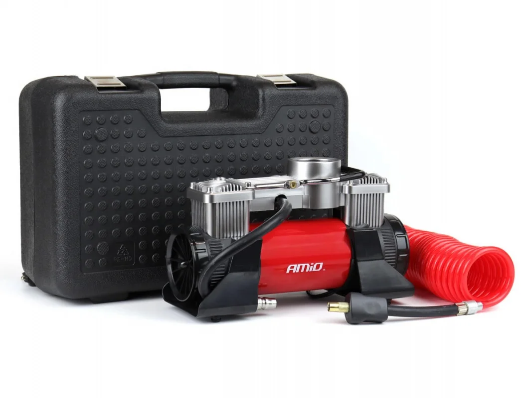 Kompresor samochodowy 12 V metalowy 2 cylindry 12 V HQ AComp-18 — ujęcie 7