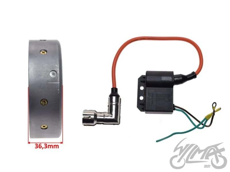 Stator z kołem magnesowym i cewką do puch maxi — ujęcie 4