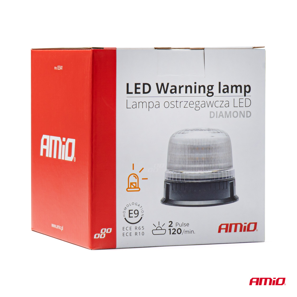 Lampa ostrzegawcza błyskowa kogut 24 LED W25B 12 V 24 V — ujęcie 7