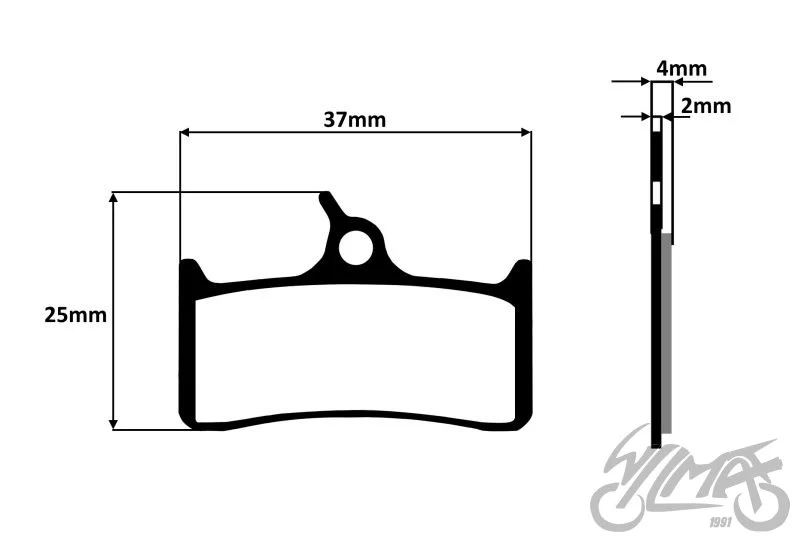 Klocki hamulca rowerowe tarczowe metaliczne — ujęcie 2