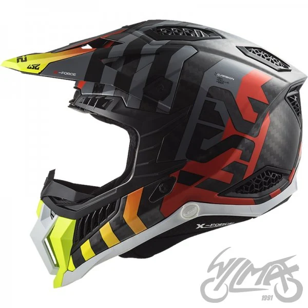 Kask LS2 MX703 C X-Force Barrier Yel. Red — rozmiar M — ujęcie 2
