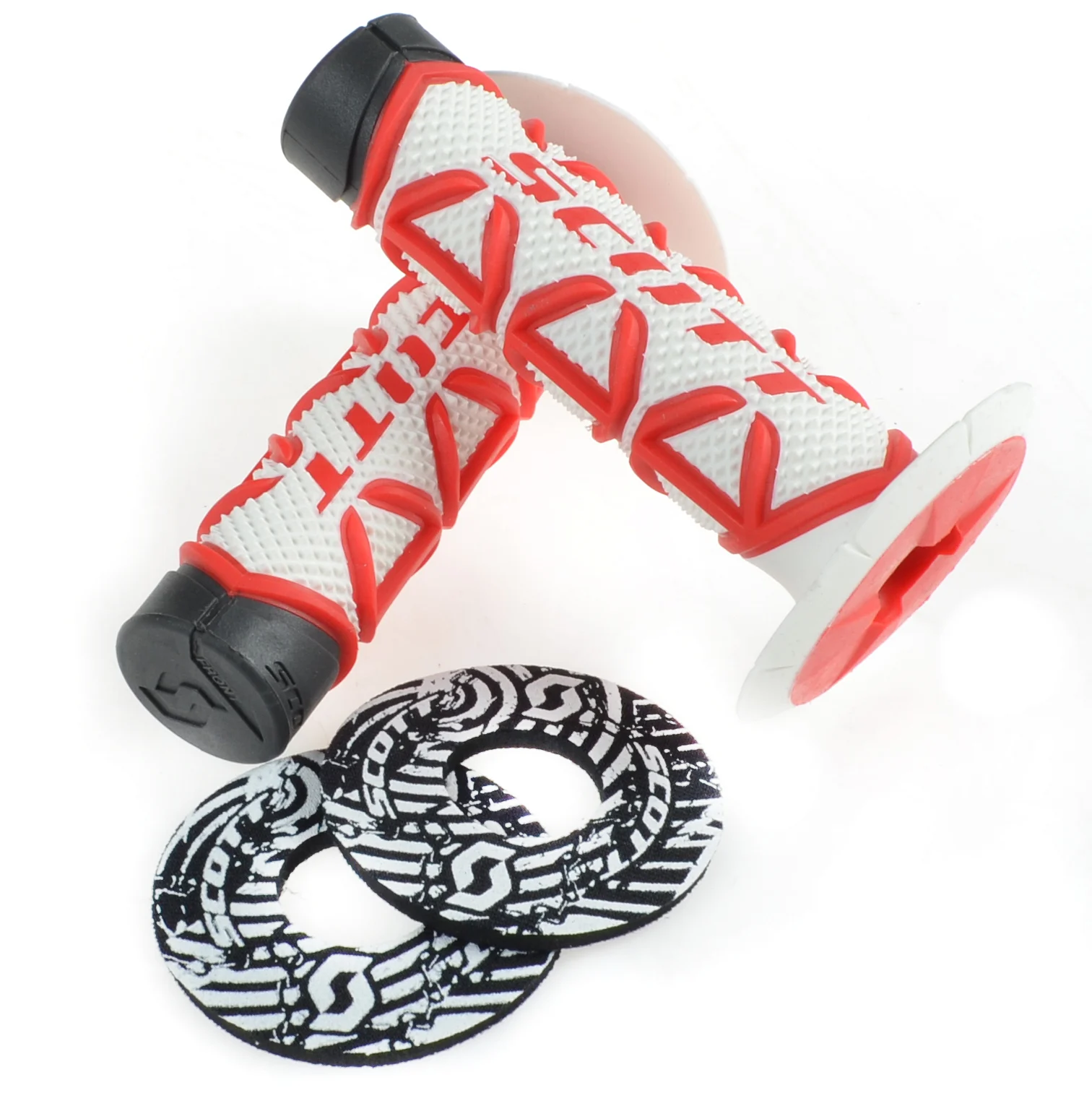 Guma manetki Scott diamond grips biało czerwona kpl. — ujęcie 1