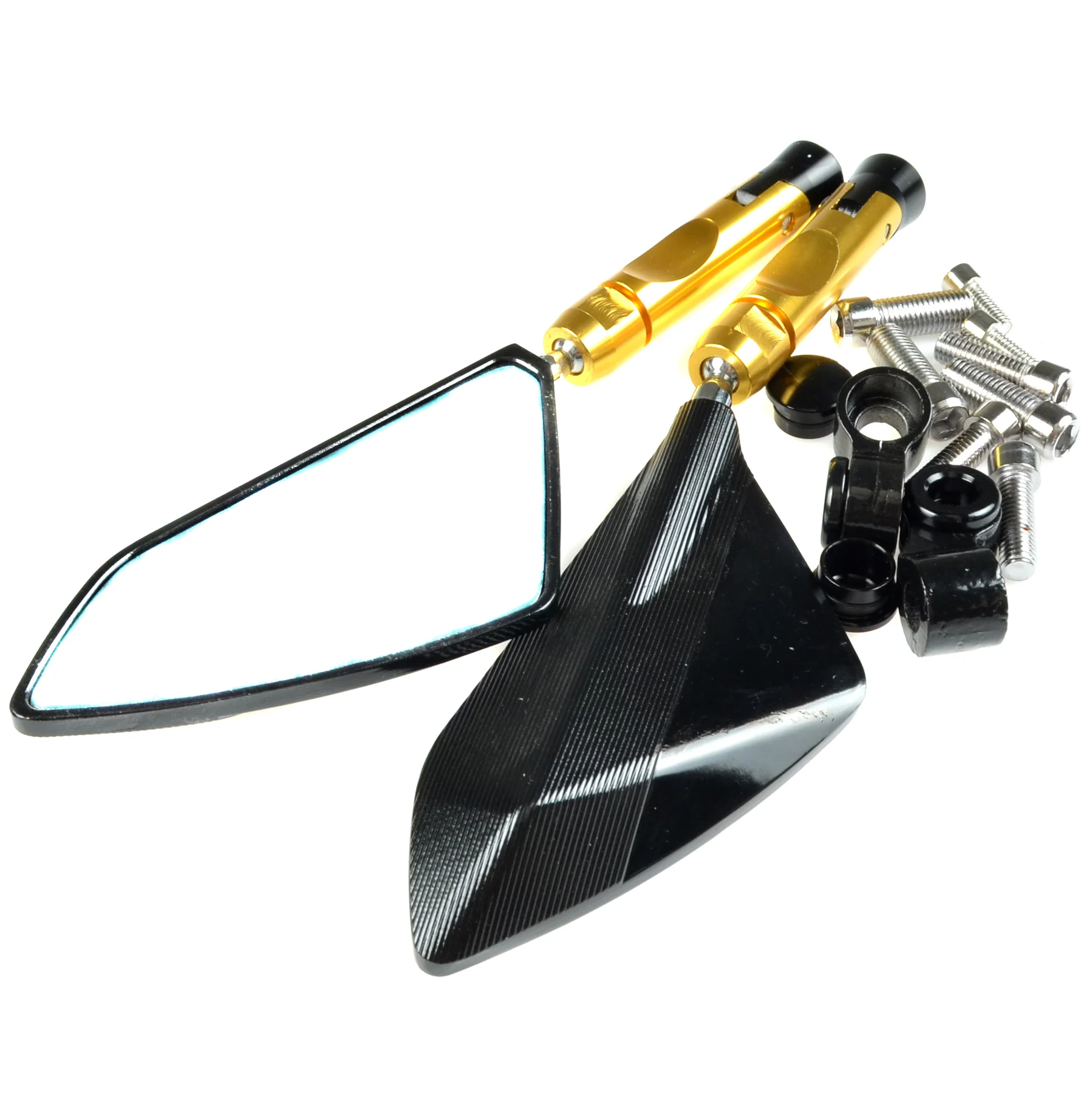 Lusterko złote carbon V3 aluminium Replika kpl.