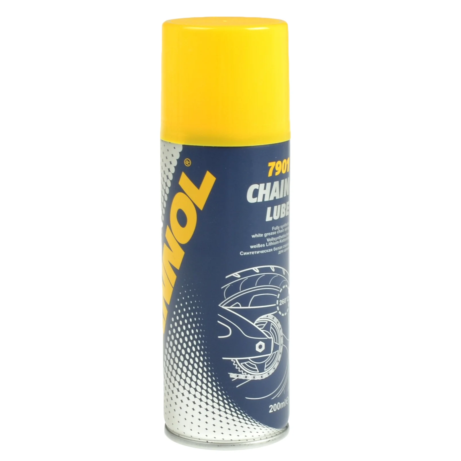Smar do łańcucha Mannol spray 200 ml biały