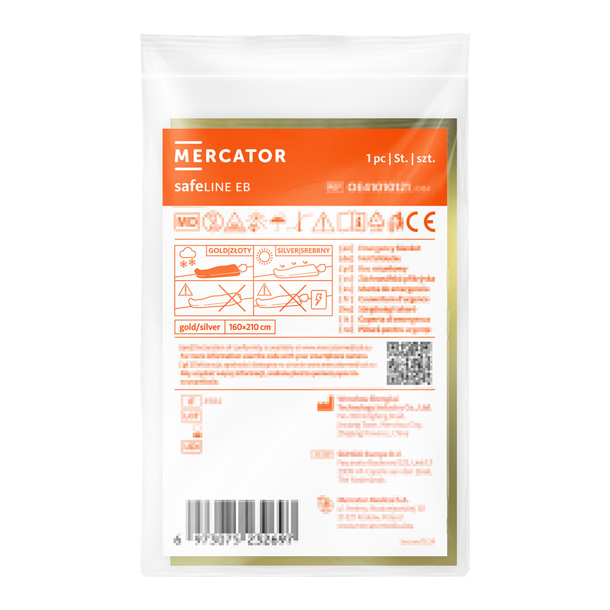 Koc ratunkowy termiczny folia życia termiczna 160x210 cm — ujęcie 2