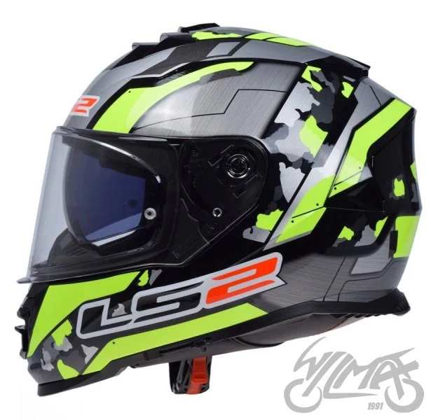 Kask LS2 FF800 Storm II Cyborg H-V Yel Grey — rozmiar S — ujęcie 2