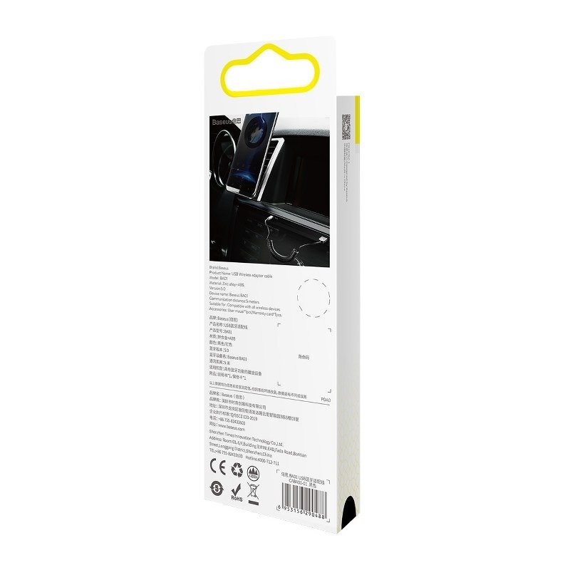Adapter audio Bluetooth 5.0 Baseus USB, AUX czarny — ujęcie 7