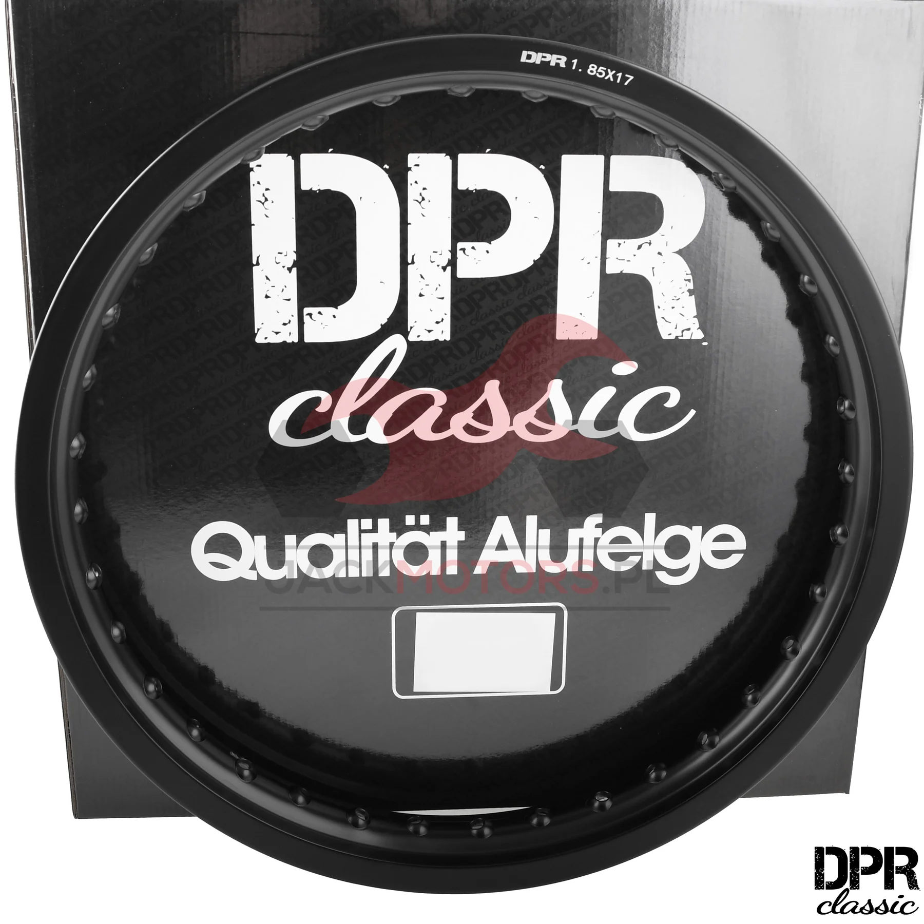 Obręcz koła 1,85 × 17 aluminiowa czarna DPR Classic — ujęcie 1