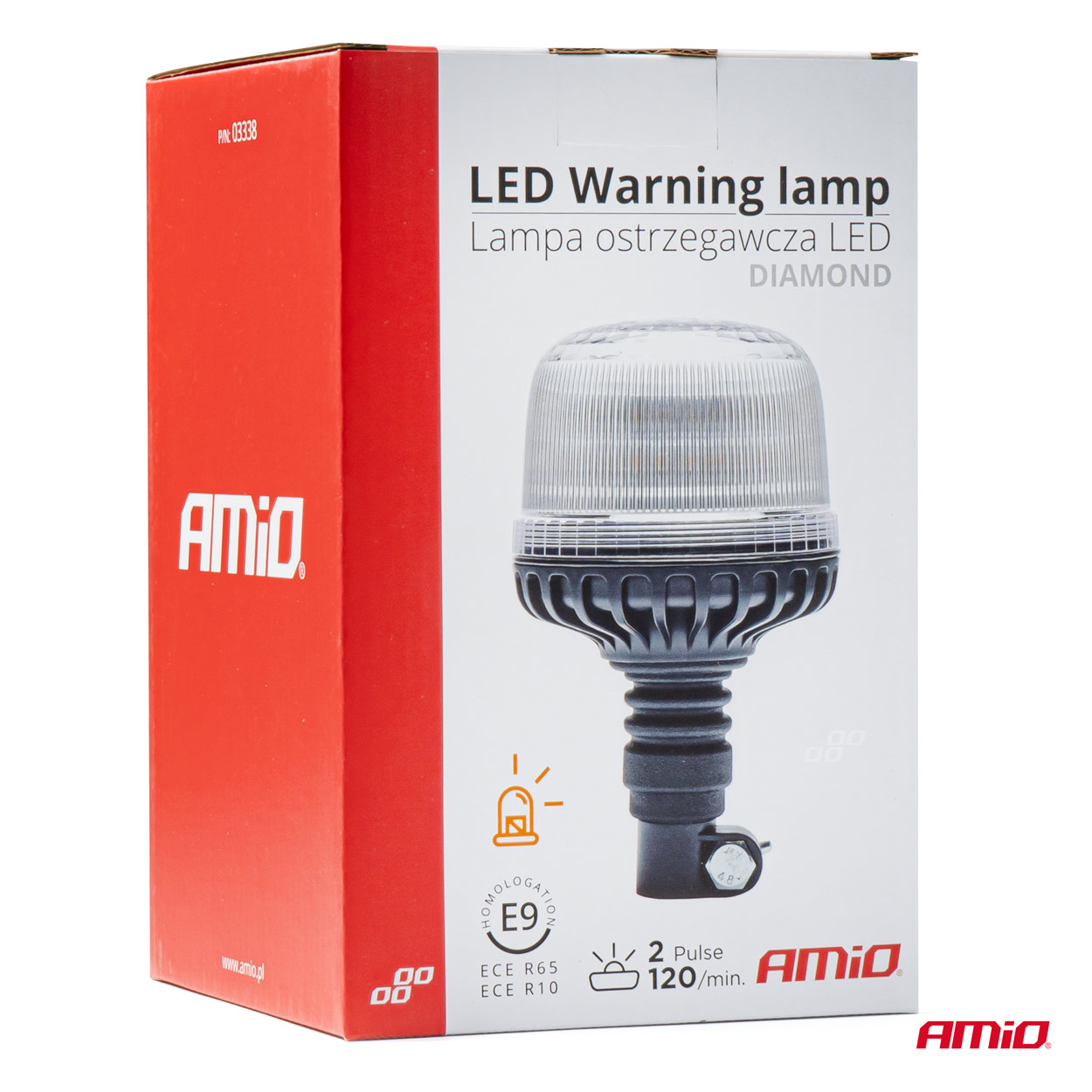Lampa ostrzegawcza błyskowa kogut 24 LED W25P 12 V 24 V — ujęcie 7