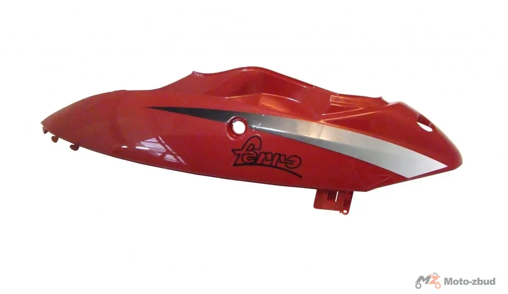 Osłona główna ramy / siodła lewa czerwono-srebrna - skuter Ferro model 4