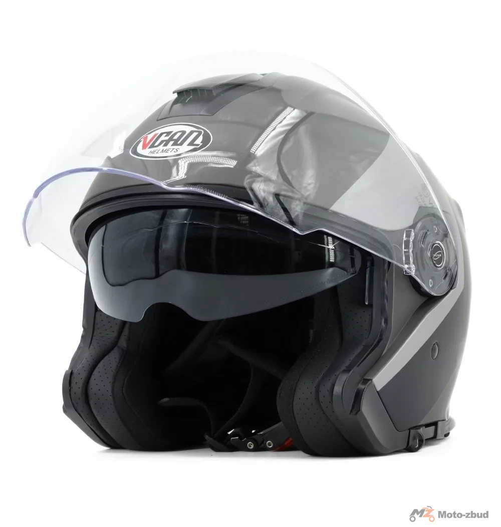 Kask VCAN model H586 palio Black titanium bez szczęki czarno-szaro-tytanowy mat L — ujęcie 2