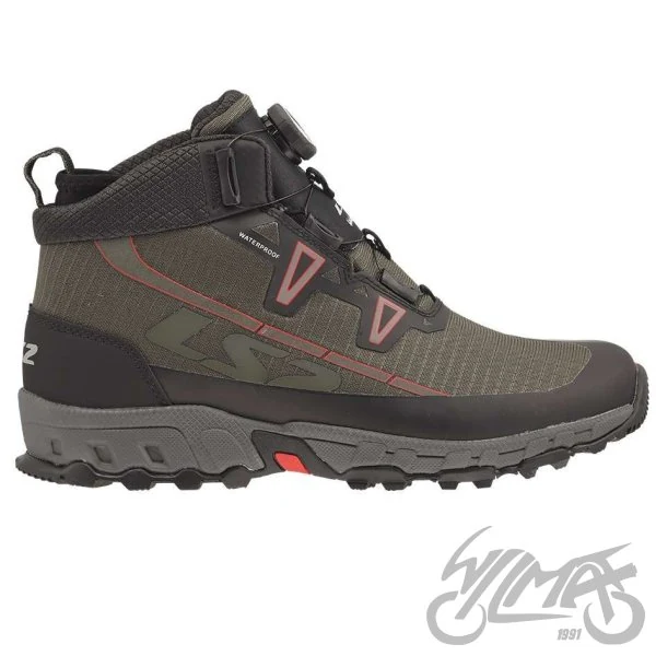 Buty motocyklowe LS2 Trekker WP — zielone, rozmiar 45 — ujęcie 3