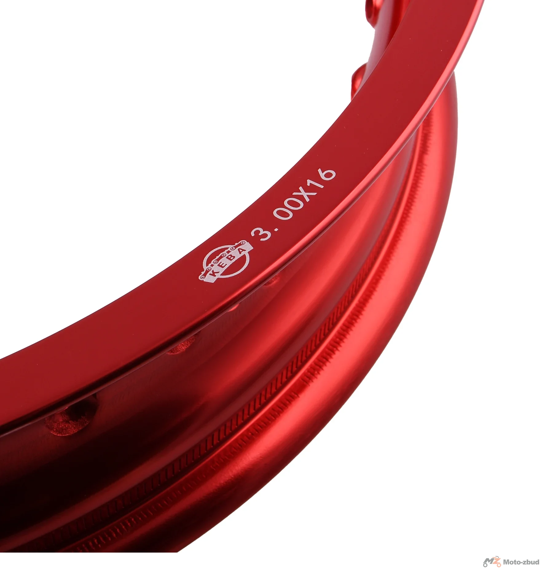 Obręcz koła Simson MZ ETZ 3,00 × 16 aluminiowa czerwona polerowana MZA — ujęcie 2