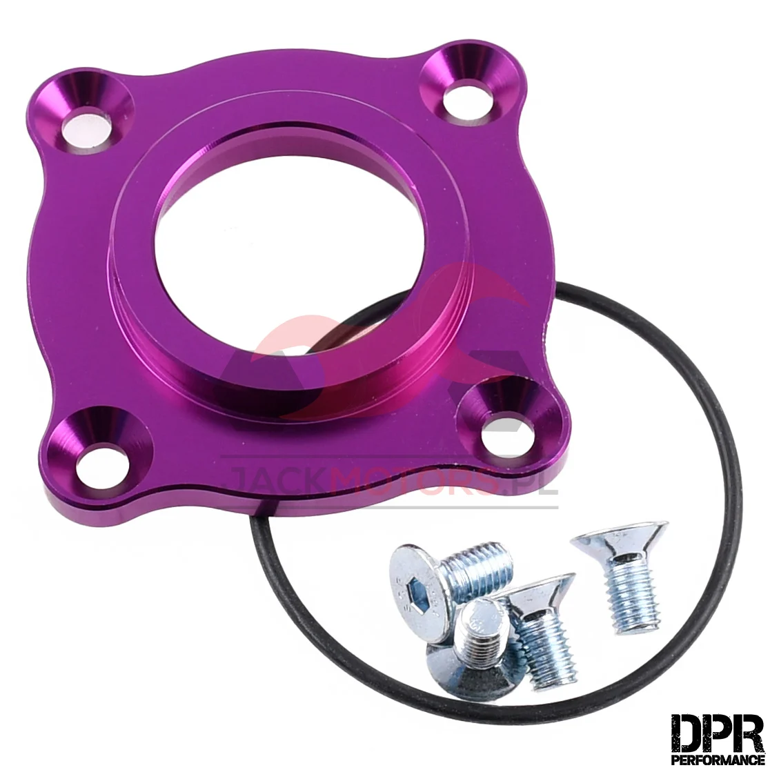 Blacha simeringu zębatki zdawczej Simson fioletowa aluminium CNC racing DPR Performance — ujęcie 1