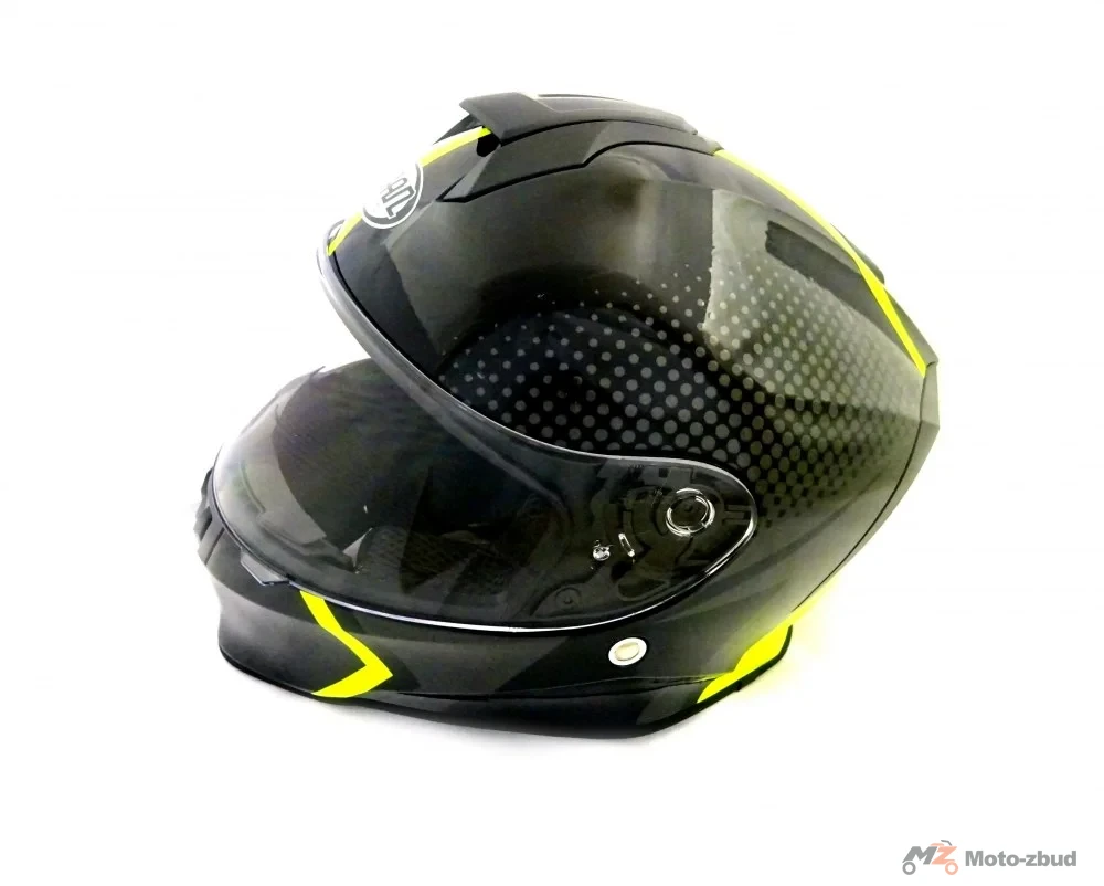 Kask VCAN model V151 faster neon yellow integralny czarno-żółty S — ujęcie 3