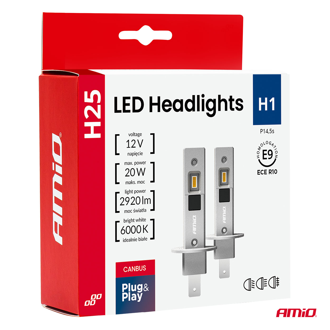 Żarówki samochodowe LED seria H25 CANBUS H1 12 V 20 W — ujęcie 10
