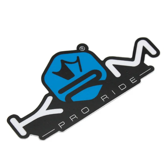 Naklejka KRM Pro Ride czarno niebieska 8 × 4 cm — ujęcie 1