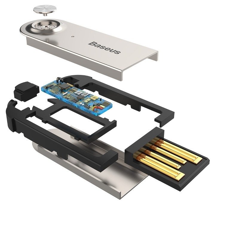 Adapter audio Bluetooth 5.0 Baseus USB, AUX czarny — ujęcie 4