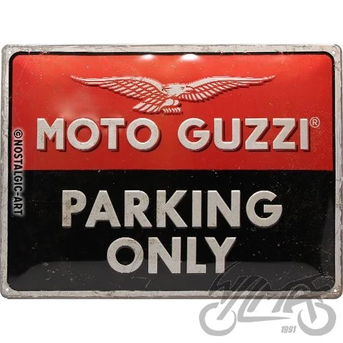 Tablica plakat 30 × 40 moto guzzi parking only 23261 — ujęcie 2