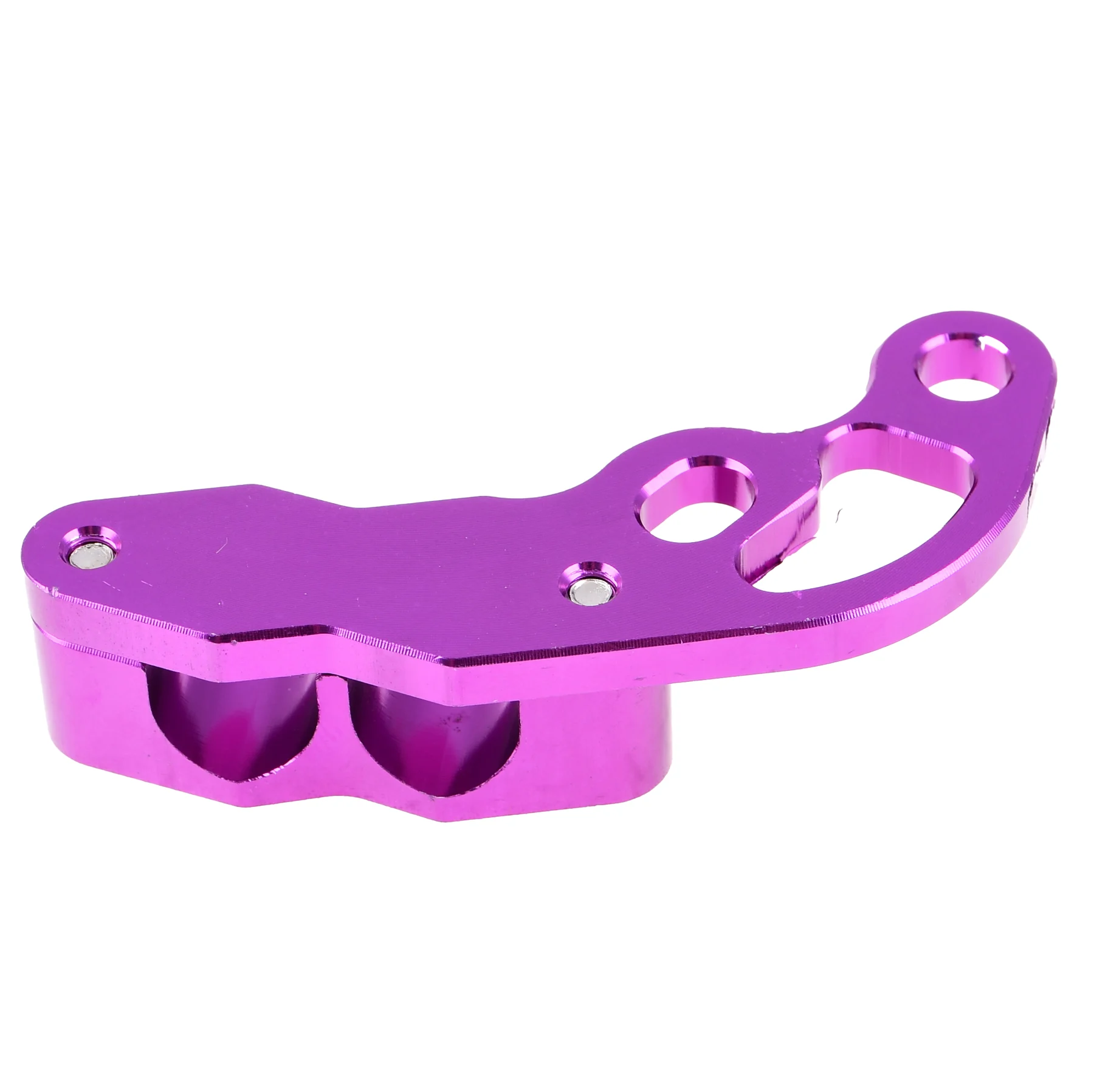 Uchwyt linek / przewodu hamulcowego uniwersalny aluminium CNC anoda fioletowy V3 Racing Force — ujęcie 2