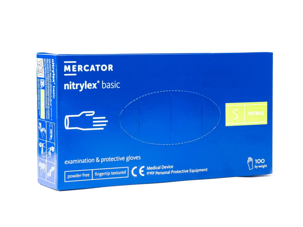 Rękawice nitrylowe Mercator Nitrylex Basic rozmiar S 100 szt. — ujęcie 6