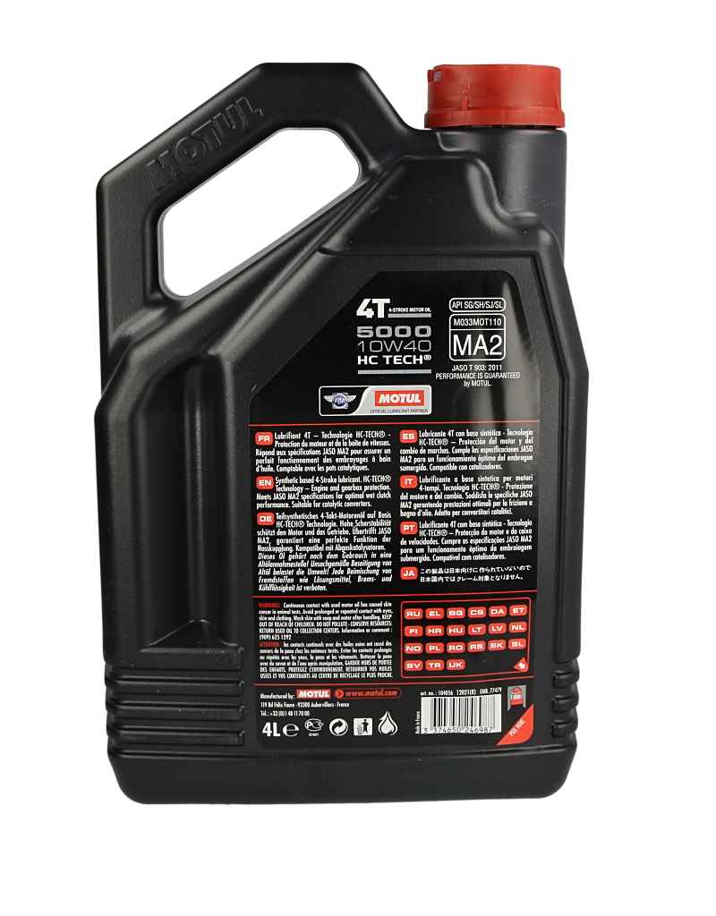 Olej 10W40 MOTUL 5000 4T 4 l MOTUL 104056 — ujęcie 14