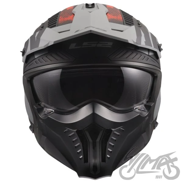 Kask LS2 OF606 Drifter gas Grey Red — rozmiar S — ujęcie 4