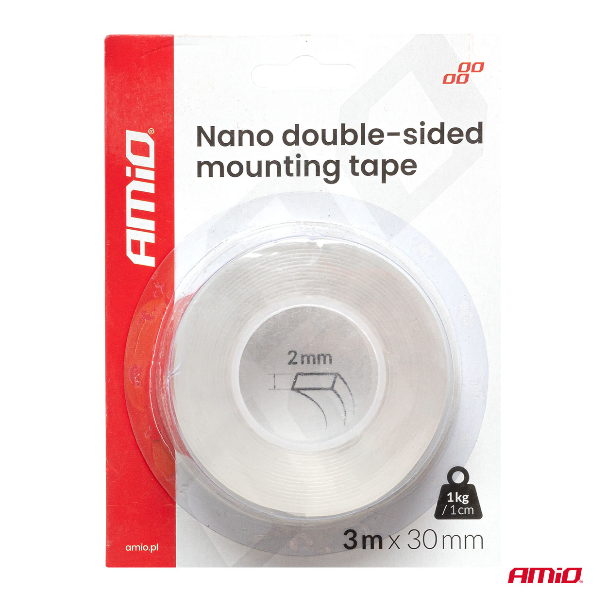 Taśma montażowa nano dwustronna wielokrotnego użytku 30 mm x 3m x 1 mm — ujęcie 6