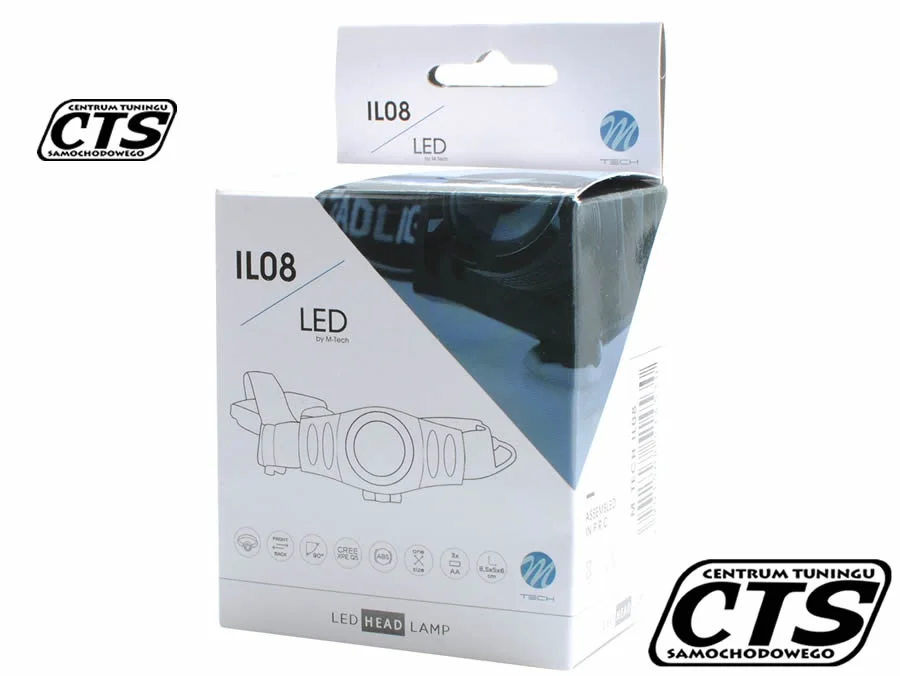 Lampa / Latarka czołowa 1x CREE XPE Q5 (3xAAA) — ujęcie 2