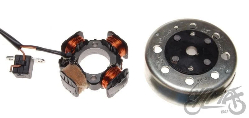 Stator iskrownik 4 cewki + koło magnesowe — ujęcie 1