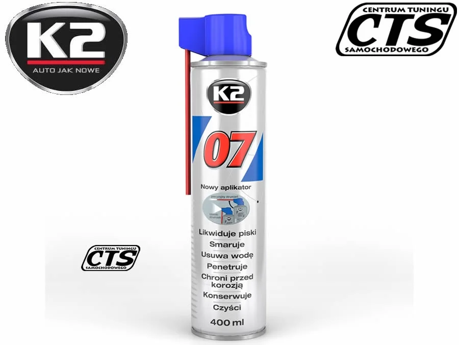 K2 07 produkt wielozadaniowy smaruje, czyści, penetruje 400ml