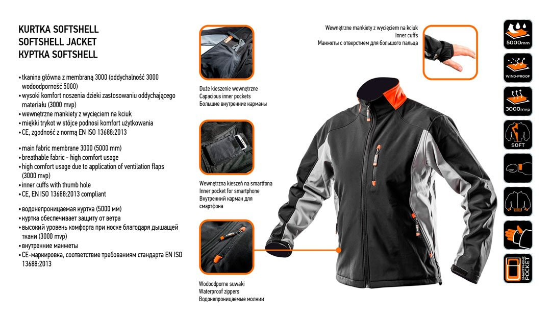 Kurtka robocza Neotools rozmiar M NEO TOOLS 81-550-M — ujęcie 2