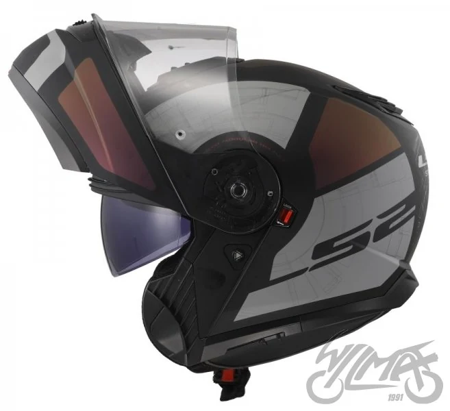 Kask szczękowy LS2 FF908 Strobe II Orion Matt Black Purple Blue — M — ujęcie 3