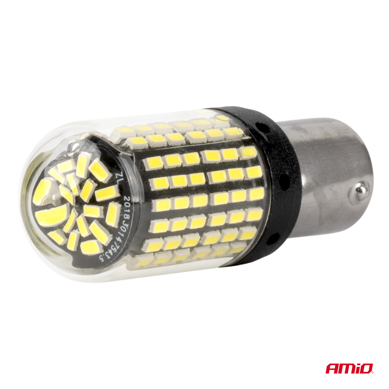 Żarówki LED CANBUS BA15S P21W R10W R5W 600LM 144SMD białe 12 V 24 V — ujęcie 3