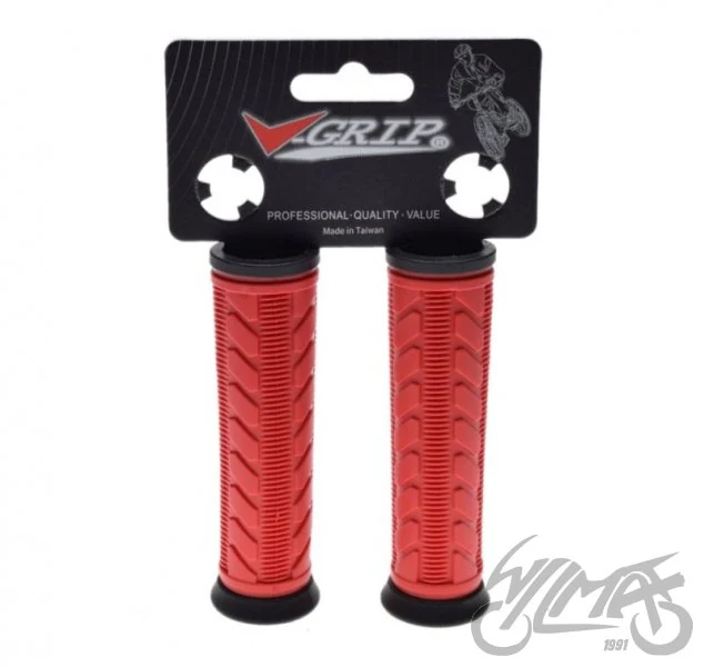 Chwyt kierownicy V-GRIP rowerowy gel czerwony — ujęcie 1