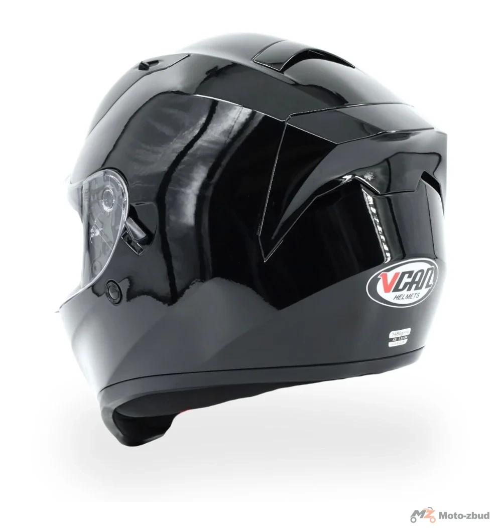 Kask VCAN model H128 Black integralny z blendą czarny S — ujęcie 4