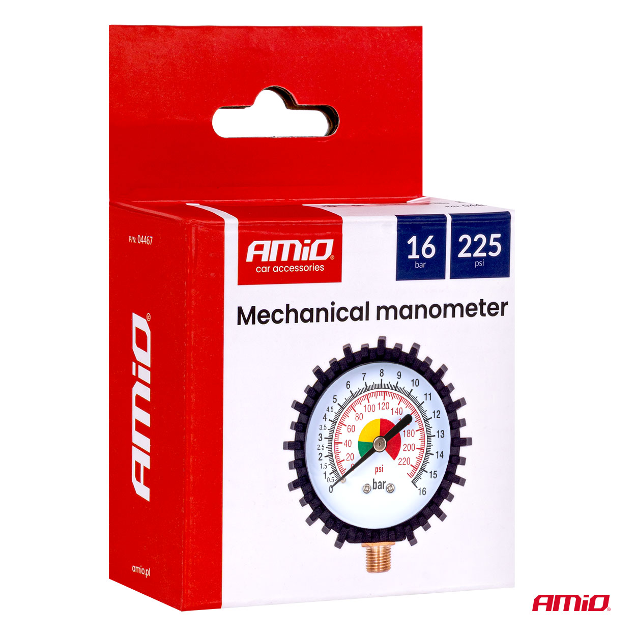 Ciśnieniomierz analogowy manometr 16 bar G 1/4" — ujęcie 11