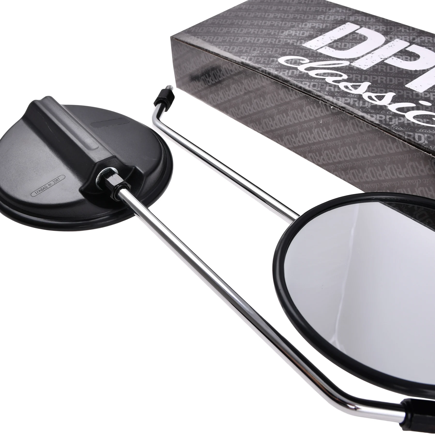 Lusterko M8 okrągłe wzór DDR l+p chrom DPR Classic — ujęcie 4