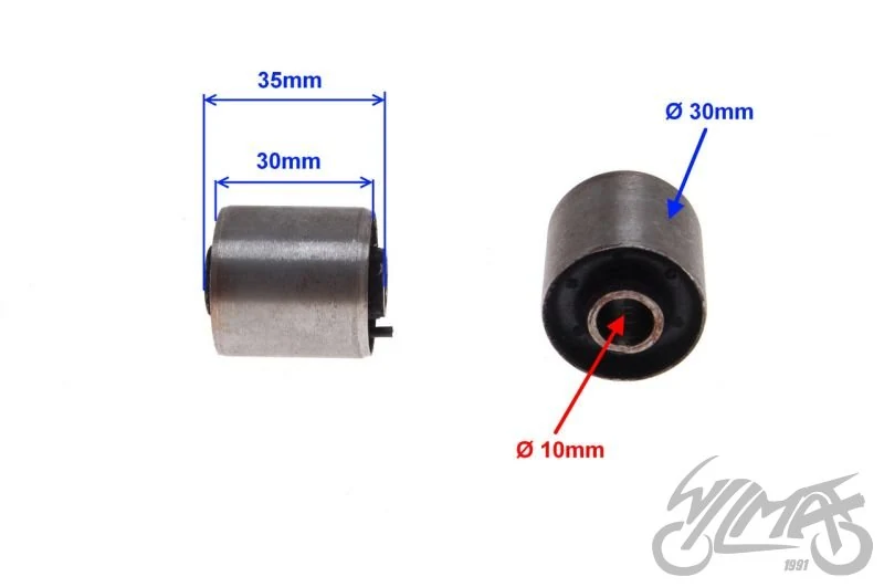 Tuleja mocowania silnika 10X30X30/35 2 sztuki — ujęcie 2