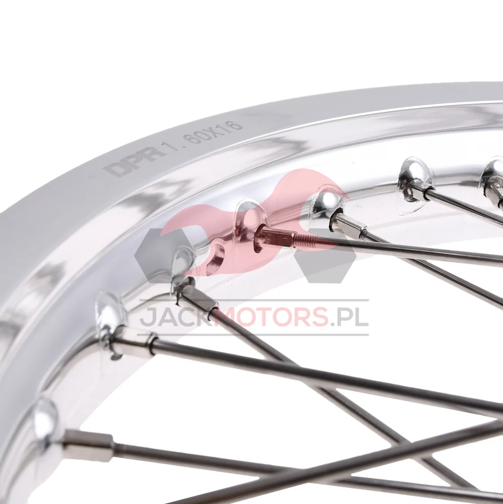Koło jezdne Simson S51 1,6 × 16 aluminium DPR Classic czarna piasta + szprychy INOX — ujęcie 5