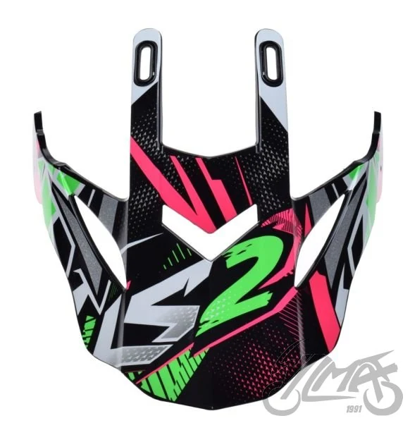 Daszek kasku MX437 strong green pink — ujęcie 2